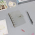 Clear A7 Binder Wallet - PVC Budget Binder with Snap Button Closure, 6 Rings Loose Leaf Notebook Cover