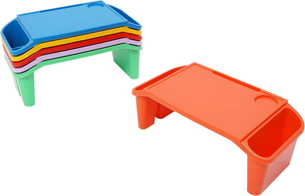 CeRaBuRET 6 Pcs Lap Desk Tray, Portable Activity Tray with Side Storage, Lap
