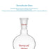 Stonylab Recovery Flask, Heavy Wall Single Neck Borosilicate Glass Rotary Evaporator Flask, 250 ml Pear-Shaped