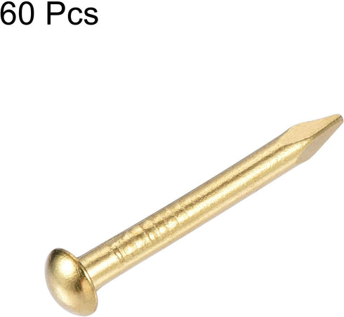 uxcell Small Tiny Hardware Brass Nails 2mmx20mm(DxL) for DIY Wooden Boxes Accessories 60pcs