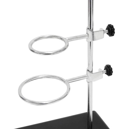 Laboratory Retort Support Stand for Titration Extraction - XMWangzi with Burette Clamp and 2 Flask Ring Clamps
