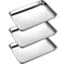 3 Pack Professional Stainless Steel Dental Procedure Trays, Thickening Lab Instrument Tools, Flat Type (8.6" * 6.0" *
