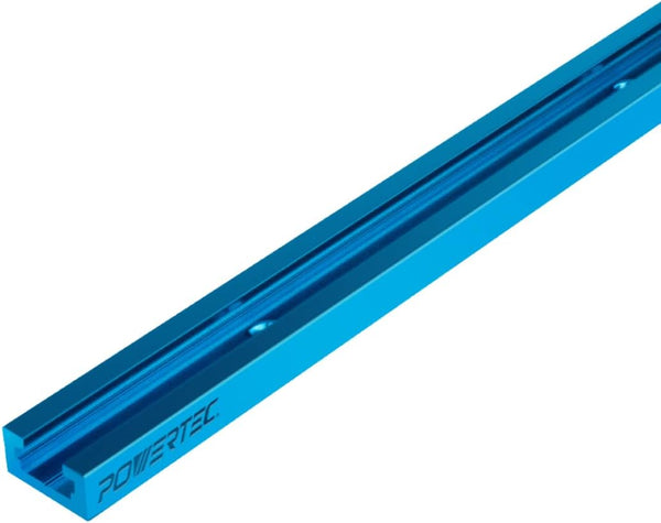 POWERTEC 71067 48 Inch Universal T-Track - Double-Cut Profile with Predrilled Mounting Holes, 1PK