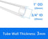 Quickun Pure Silicone Tubing, 3/4" ID x 1" OD High Temp Food Grade Tube for Home Brewing and Aquaponics