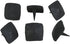 A29 Set of 6 Square Pyramid Decorative Iron Nails, 1 1/4 X 1 Inch, Natural Black Iron Finish