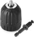 Mesee 0.8-10mm Keyless Drill Chuck Adapter, 3/8-24UNF Mount Thread Impact Chuck Converter with 1/4 Inch Hex Shank