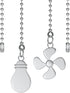Ceiling Fan Pull Chain Extender, 2 Pcs 12 Inches Long Extension Pendant Ornament Set for Ceiling Fan & Light Lamp