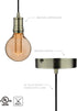 4.75'' 10ft E26 LP-116-5 Bronze Mini Pendant Light Fitting Antique Style, Single Light Socket, Canopy, Adjustable Black