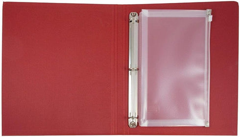 JAM PAPER Plastic 3 Hole Punch Binder Envelopes - #10 Wallet Booklet Clear Zip Closure 3/Pack
