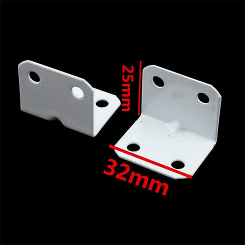 BLS 10pcs Metal L Shape Door Window Shelf Corner Brace Right Angle Bracket White