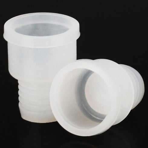 Stonylab Silicone Stopper with Thread, 14# Natural Septum Stopper for 14/20 Outer Joint Lab Glassware, 10 Pack