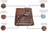 MONTEXOO Leather Bound Journal Notebook - Genuine Embossed Journals for Writing Men Women 6 X 8 inches - Lined Paper 200 Pages Vintage Brown Diary With Lock