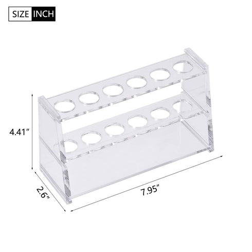Acrylic Test Tube Holder Rack, Clear, 6 Sockets for 50ml Centrifuge Tubes (50ml, 6 Sockets)