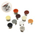 100 Pieces Plastic Round Cam Lock Fastener Cap, Cabinet Furniture Connecting Cam Fitting Cap, Outer Diameter 16.5mm,