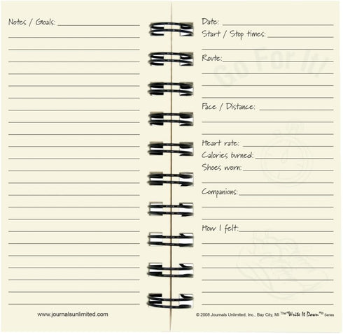Write it Down Series by Journals Unlimited, Guided Journal, The Runner's Journal, Mini-Size 3”x5.5”, Kraft Hard Cover