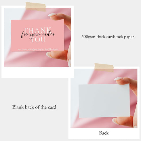 Kanluara 300PCS 2 3.5 Inches 6 Package Thank You For Supporting My Business Cards x Thank You Cards Small Business