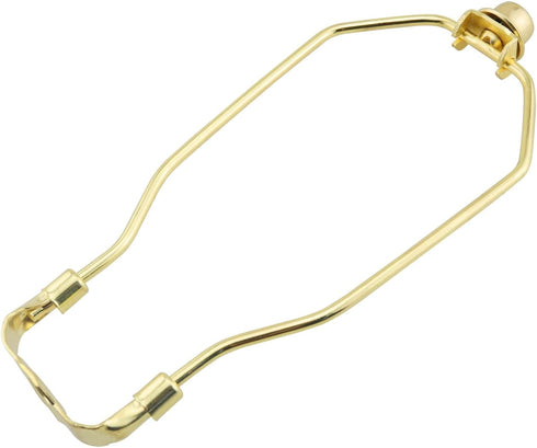 HJGarden Brass Square Bullhorn Lamp Base Bracket with Top Decorative Cap 8 Inch