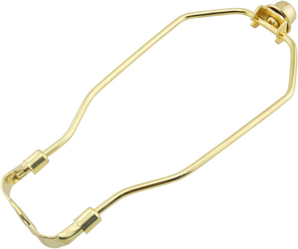 HJGarden Brass Square Bullhorn Lamp Base Bracket with Top Decorative Cap 8 Inch