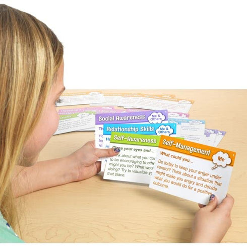 Really Good Stuff Mindfulness Activity Cards for Students, Set of 40 Mindful Activities & Exercises for Emotional