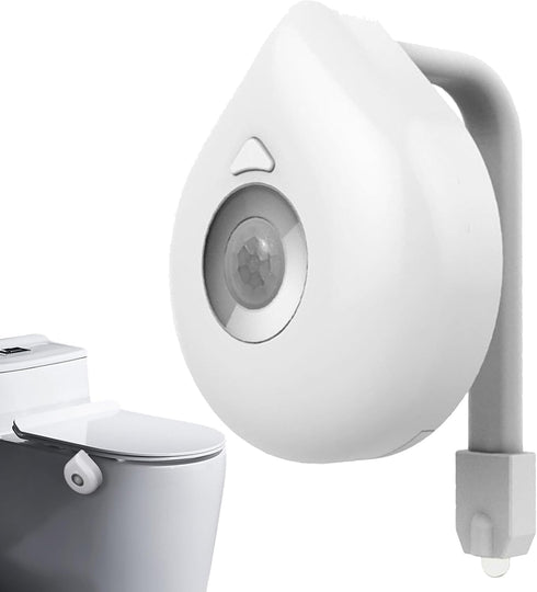 Generic LED Toilet Light Motion Activated Lamp, Color Shifting Strip | Battery Powered Night Fixture, Smart Restroom