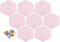 PATIKIL Hexagon Felt Board Tiles, 8 Pack Self Adhesive Moon Wall Pin Bulletin Board with Push Pins for Home