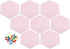 PATIKIL Hexagon Felt Board Tiles, 8 Pack Self Adhesive Moon Wall Pin Bulletin Board with Push Pins for Home