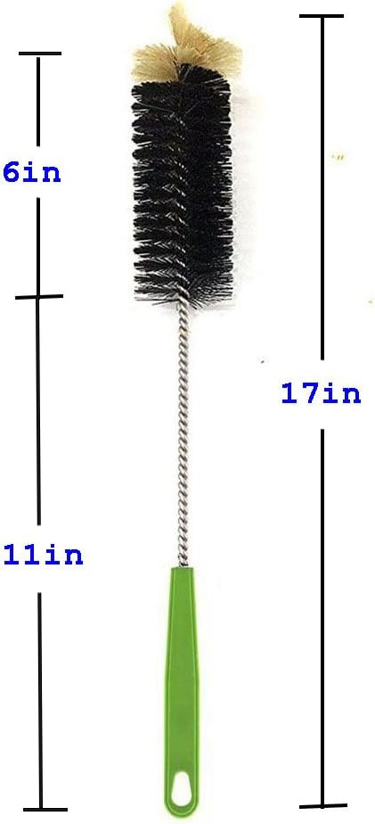Long Handles Bottle Brush Set - 2 Pack Bendable Cleaning Scrubbing Brush for Bottles, Cups, Sinks