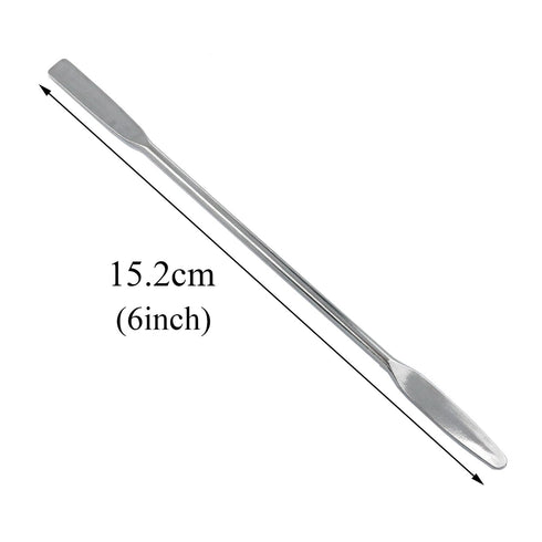 Stainless Steel Mini Double-Ended Spatula, Semi-Micro Shovel with Conical Arrow End and Flat End - 4PCS