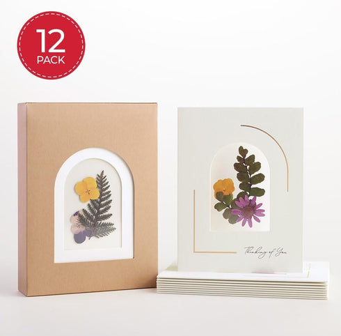 Set 12 3D 4.5" 5.9" Lovepop of Petal Pressed Thinking of You Notecards for Her and Him - Greeting Cards for Boys