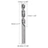 uxcell Solid Carbide Twist Drill Bits 4.8mm, Metric Left Hand Spiral Flutes Straight Shank Tungsten Steel Drilling Tool for Stainless Steel Alloy Metal
