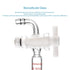 StonyLab Vacuum Flow Control Adapter with PTFE Stopcock, 19/22 Joint and Bent Hose Connection for Lab Supply