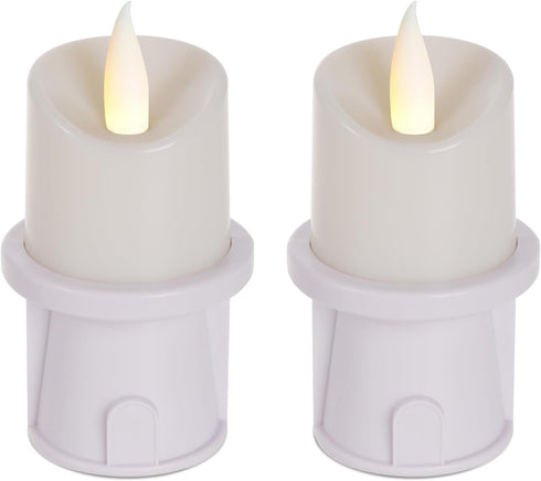 Lystaii 2 Pack 0-100LM Dimmable Flameless Candle Night Lights Night Lights with Light Sensor Plug into Wall Candle