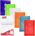 JAM PAPER Plastic Envelopes with Button & String Tie Closure, 4 1/4 x 6 1/4, Assorted Colors, 6/Pack