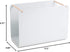 U Brands Metal Hanging File Organizer, Letter Size, Arc Collection, Desktop Accessory Grey