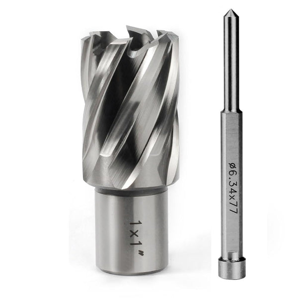 OSCARBIDE 1"x1" Annular Cutter, 3/4 inch Weldon Shank, 1 inch Cutting Diameter, 1 inch Depth of Cut, 2 Flat Mag Drill