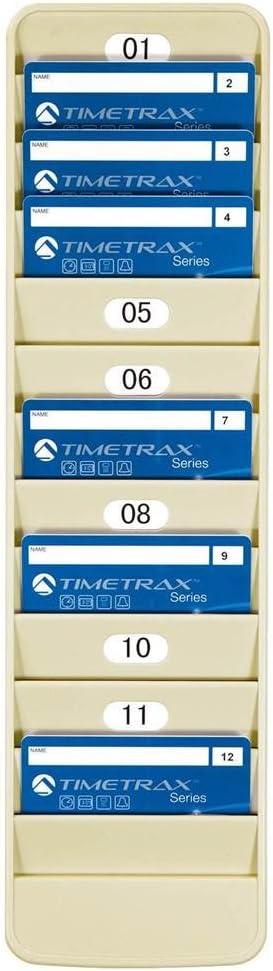 Pyramid Time Systems 500-12 Badge Rack, 12 Pockets, Lightweight Durable Plastic for Cards