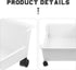 SEWACC Under Desk Rolling Cart, Small Nightstand Organizer with Wheels for Home and Office Storage