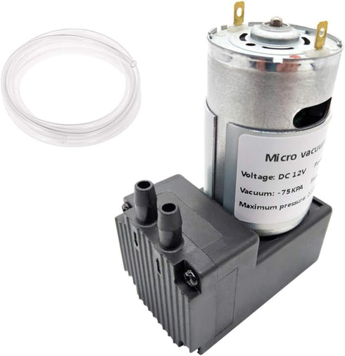 Qiangsens Vacuum pump DC 12V 12W, micro diaphragm pump air compressor -75KPA vacuum