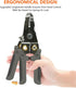 Manual Wire Stripper - 8 Inch Cutout (8 AWG - 22 AWG) Multifunctional Wire Crimping Plier and Cutter Tool