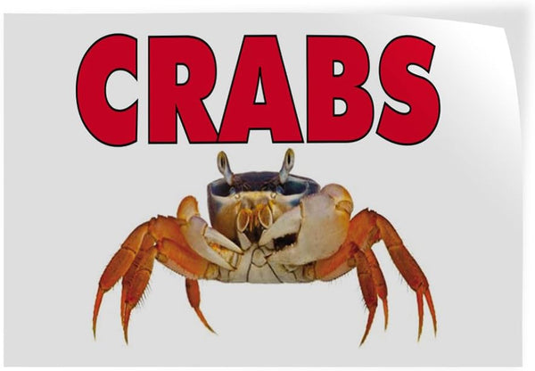 Fastasticdeals Decal Stickers Multiple Sizes Crabs Outdoor Advertising Printing Industrial Vinyl Safety Sign