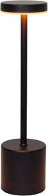 LD1083-BLK 12.75" Dimming 4-Way Simple Designs Mushroom Magic Disc & Rechargeable Cordless Touch Sensor Stick Desk