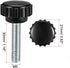 uxcell M6 x 30mm Metric Male Thread Knurled Clamping Knobs, 5 Pcs Black Grip Thumb Screw