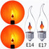 generic Bulb, Bulbs Bulb E14) Flame Effect Flickering Candle Light Halloween Crystal Clear Incandescent Chandelier