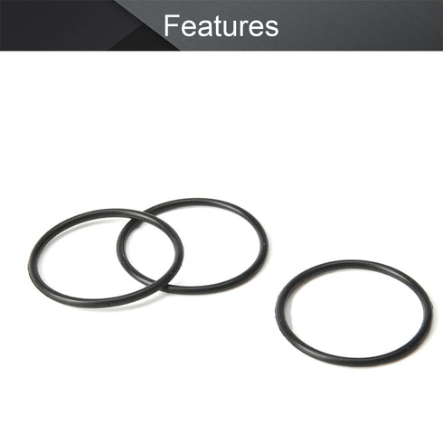 Othmro 50Pcs Nitrile Rubber O-Rings, 0.03in Wire Dia, 0.66in OD, Metric Sealing Washers for Plumbing, Black