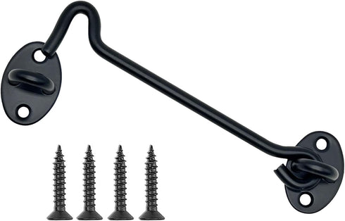 4 Pack 6" Hook and Eye Gate Latch, Stainless Steel Rust-Resistant Barn