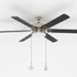 Macuezu 2 12 Inches Bulb PCS Ceiling Fan Pull Chain Extension, Silver Pull Chains, Decorative Metal Light and Fan Cord