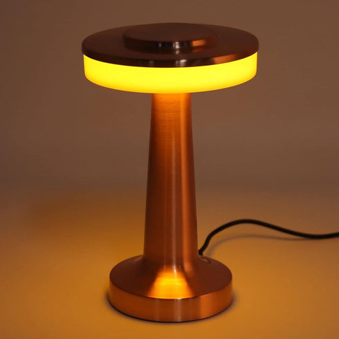ASHATA Portable LED Retro Touch Control Table Lamp, 3 Levels Color Temperature, Rechargeable Night Light for Home,