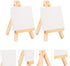 Beavorty 2pcs Home Decoration Tabletop Easel for Kids, Mini Canvases Painting Supplies