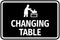 Signs ByLITA Classic Framed Changing Table Sign (Black) - Small