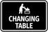 Signs ByLITA Classic Framed Changing Table Sign (Black) - Small